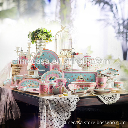 Elegant Fine Porcelain 2 Tier Plate Stand of Ice Cream